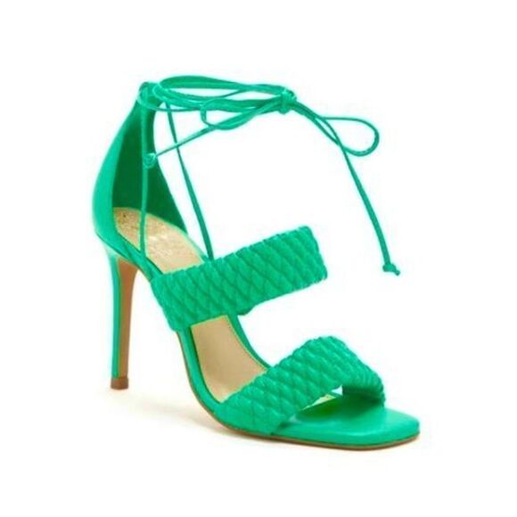 Vince Camuto Sandals‎ Womens Size 9 Green Antilique Strappy Heels - Picture 1 of 9